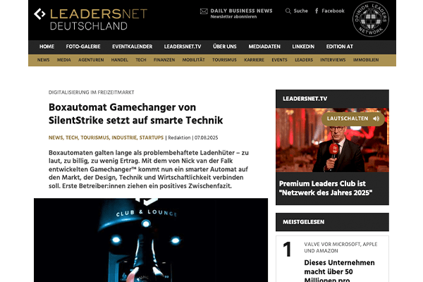 LeadersNET über den Gamechanger Series 3 Boxautomat von SilentStrike – smarter, leiser Premium Boxautomat von Nick van der Falk